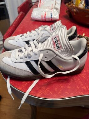 adidas Samba Men's White with Black Stripes Sneakers